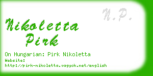 nikoletta pirk business card
